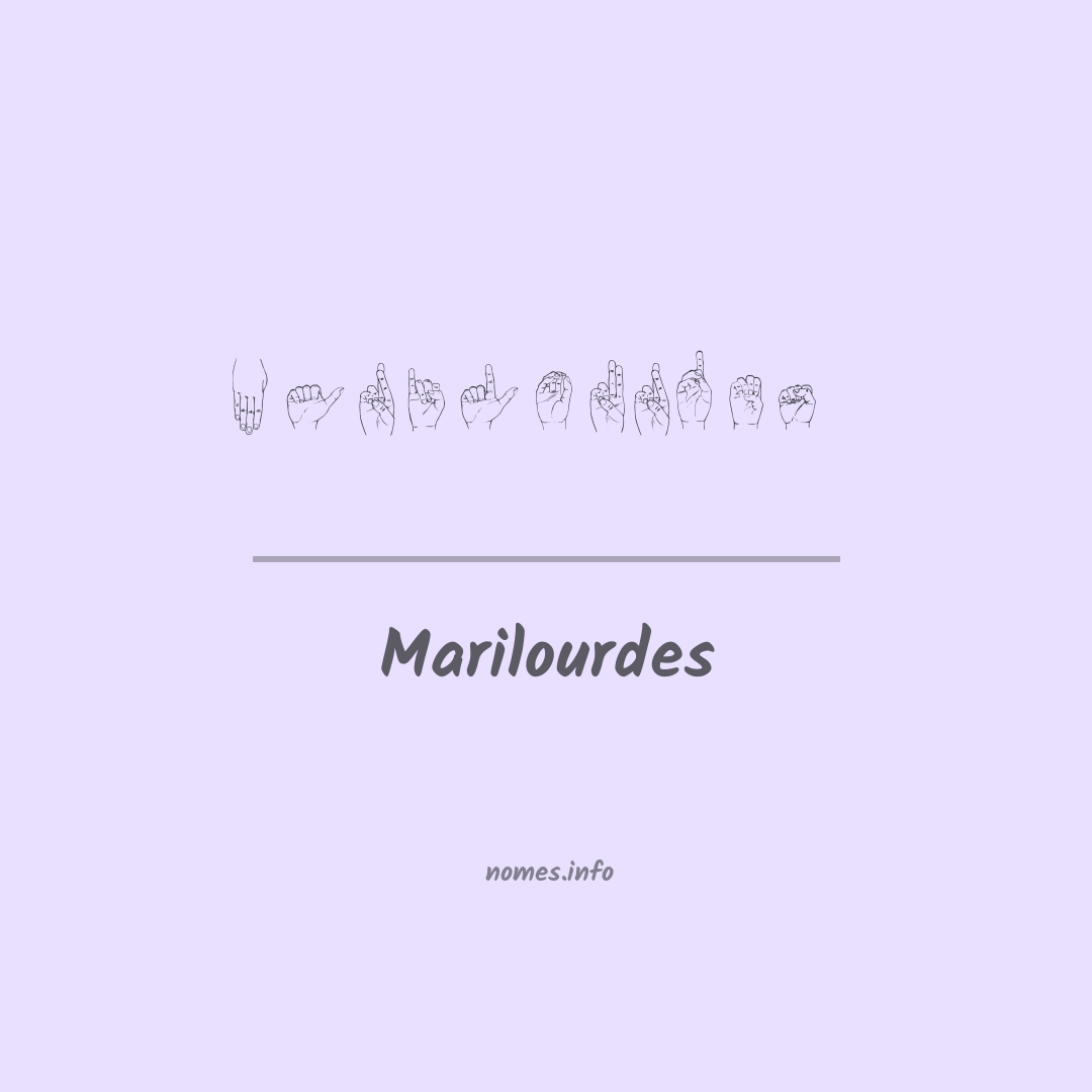 Marilourdes em Libras