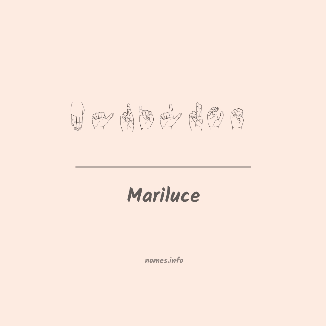 Mariluce em Libras