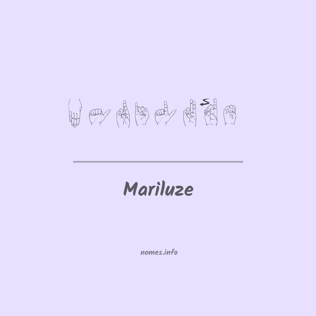 Mariluze em Libras