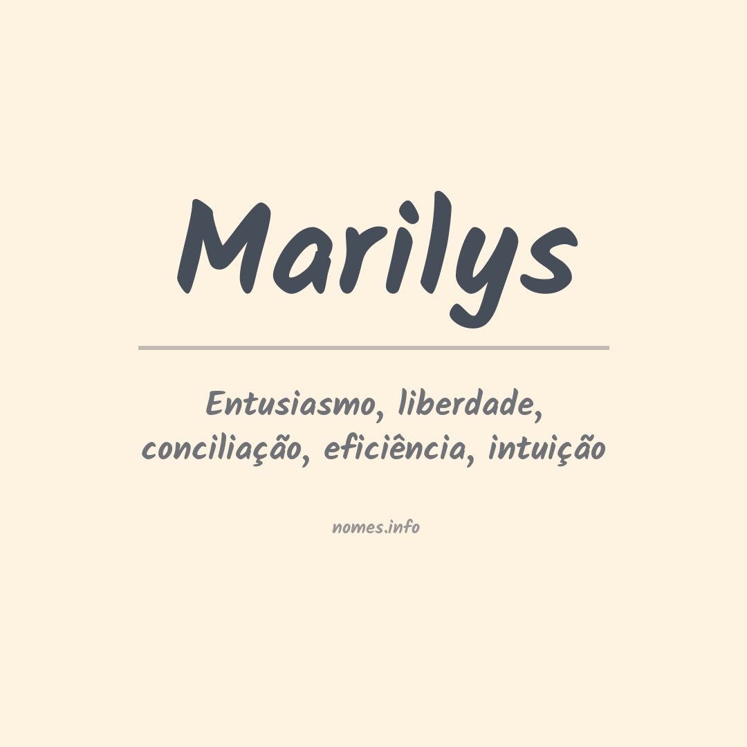 Significado do nome Marilys