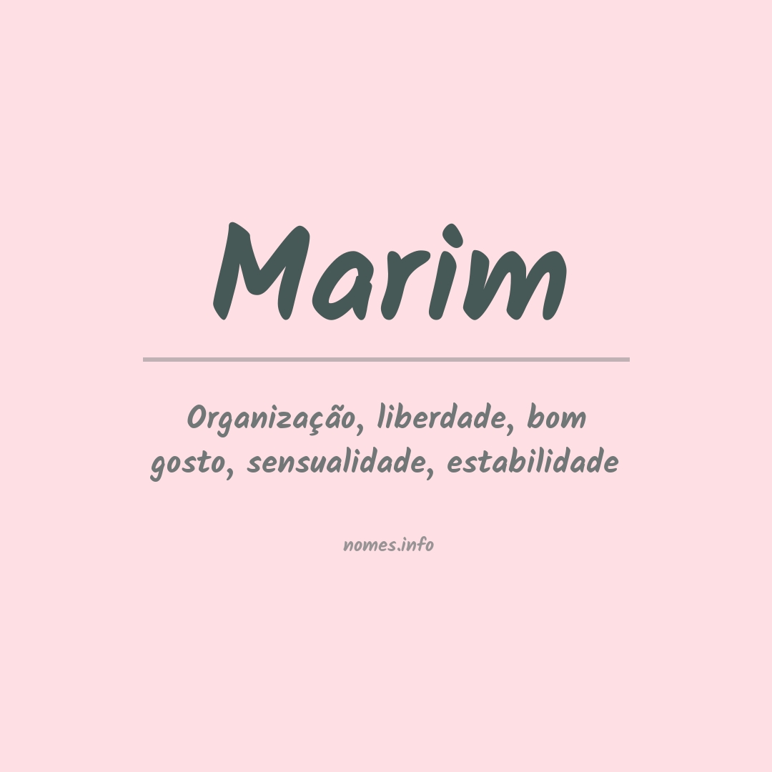 Significado do nome Marim