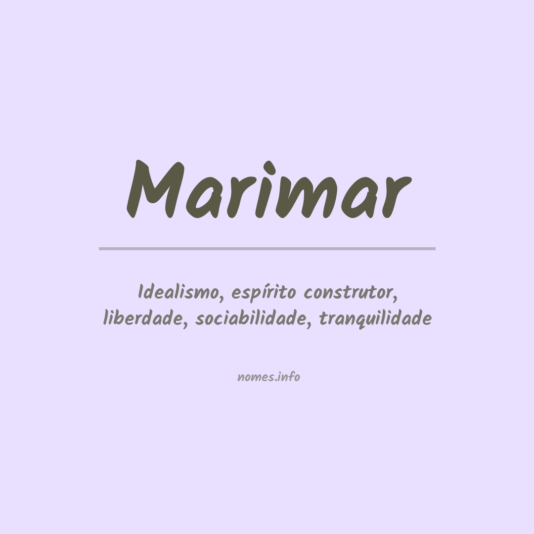 Significado do nome Marimar