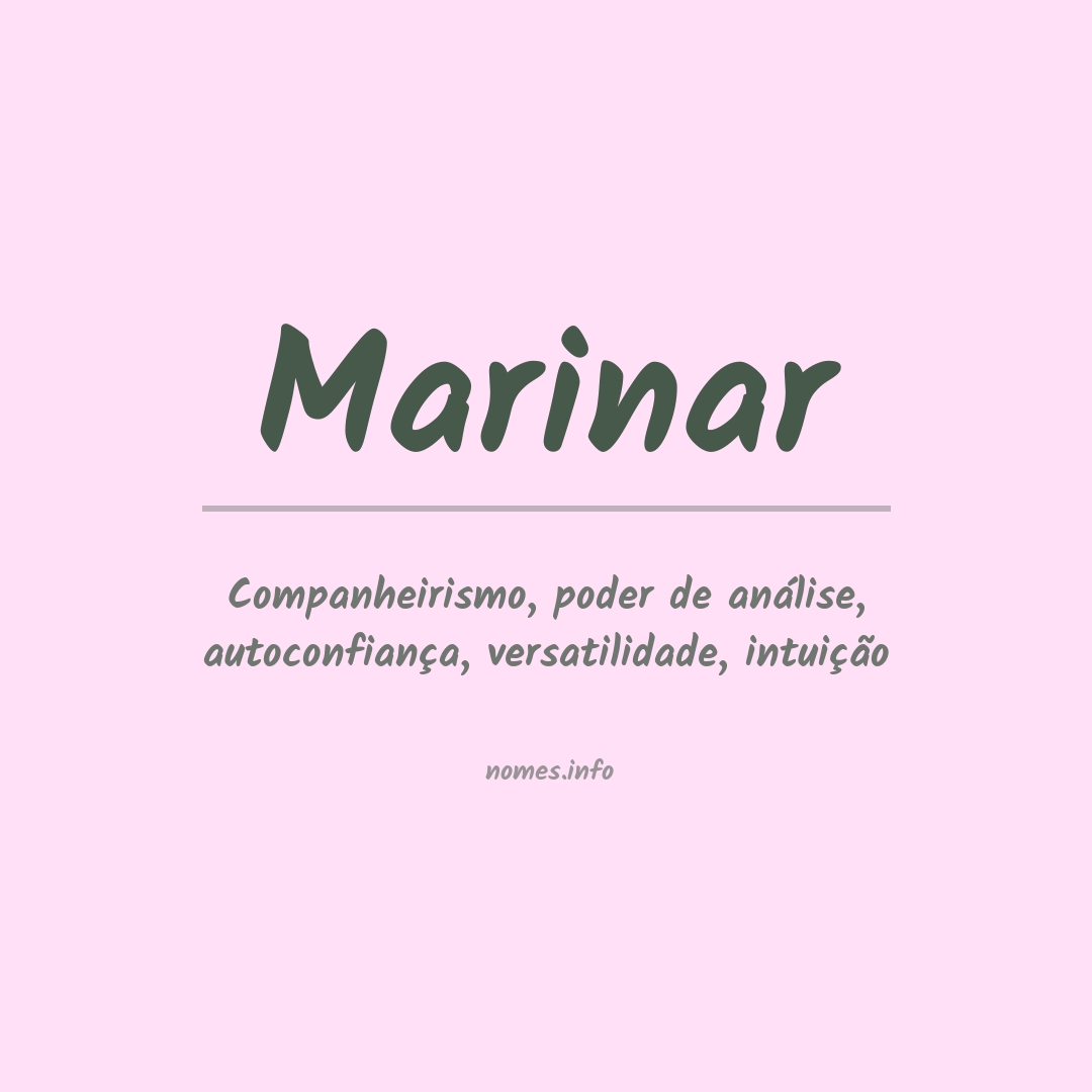 Significado do nome Marinar