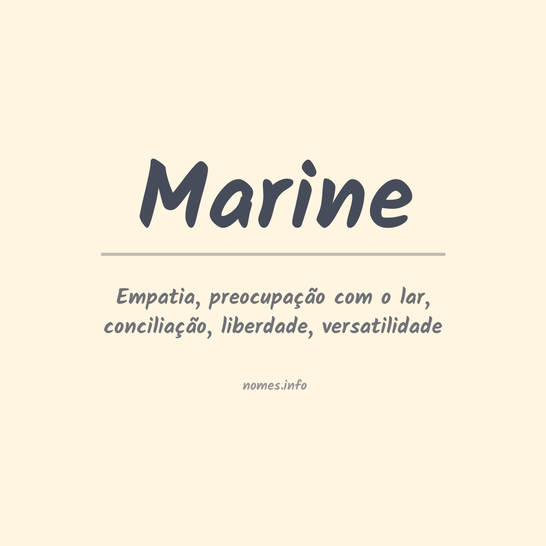 Significado do nome Marine