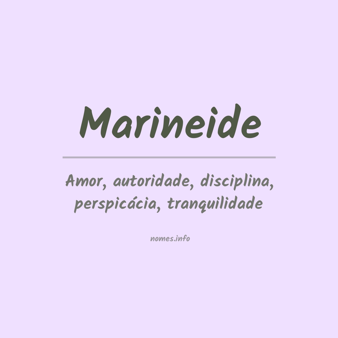 Significado do nome Marineide
