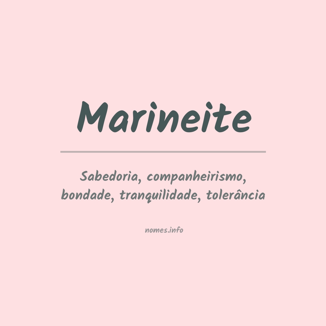 Significado do nome Marineite