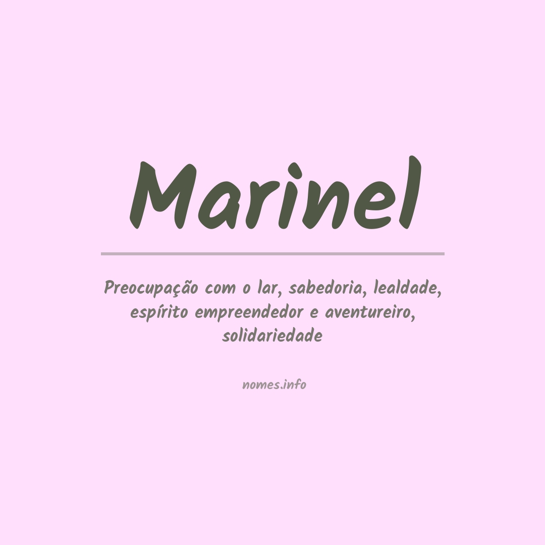 Significado do nome Marinel