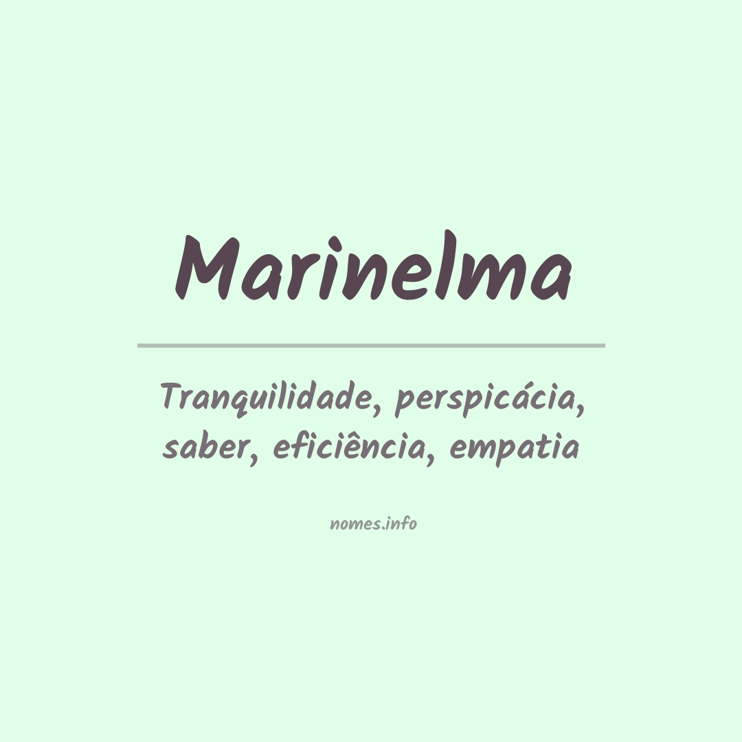 Significado do nome Marinelma