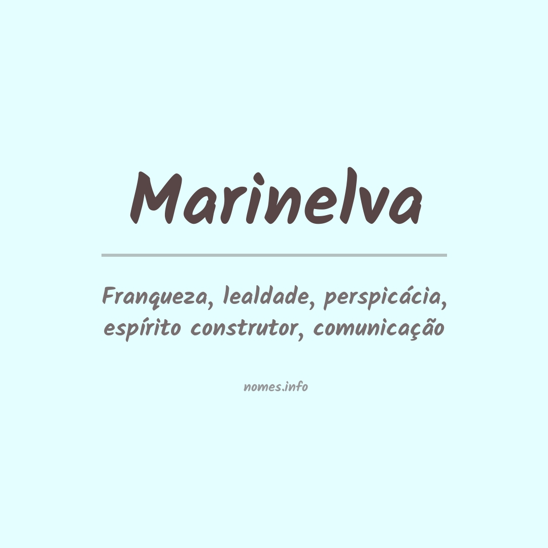 Significado do nome Marinelva