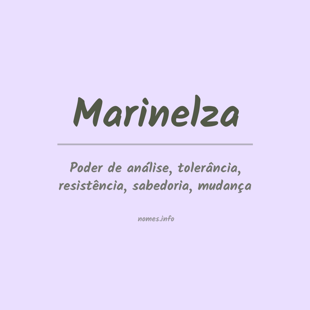 Significado do nome Marinelza