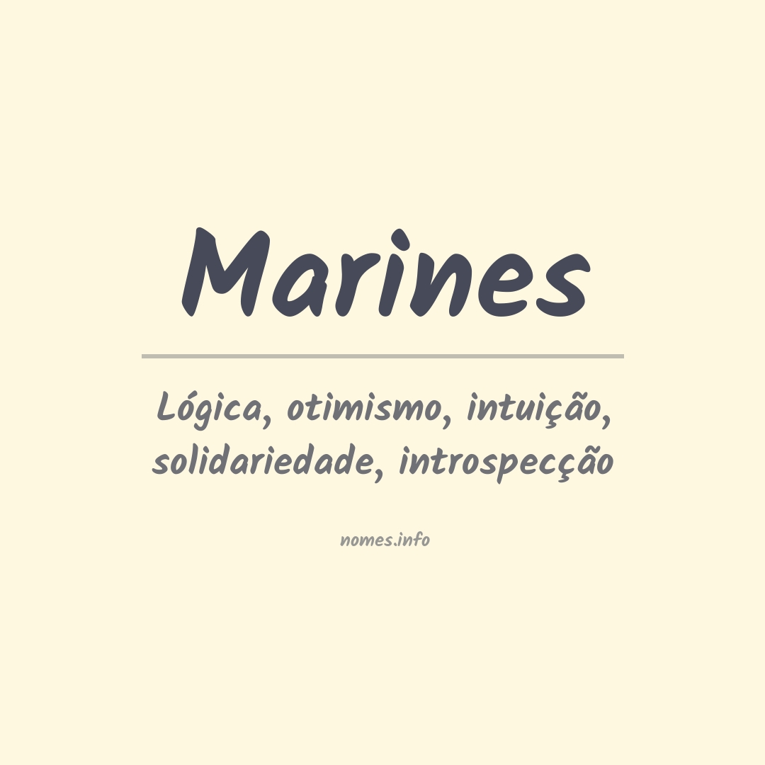 Significado do nome Marines