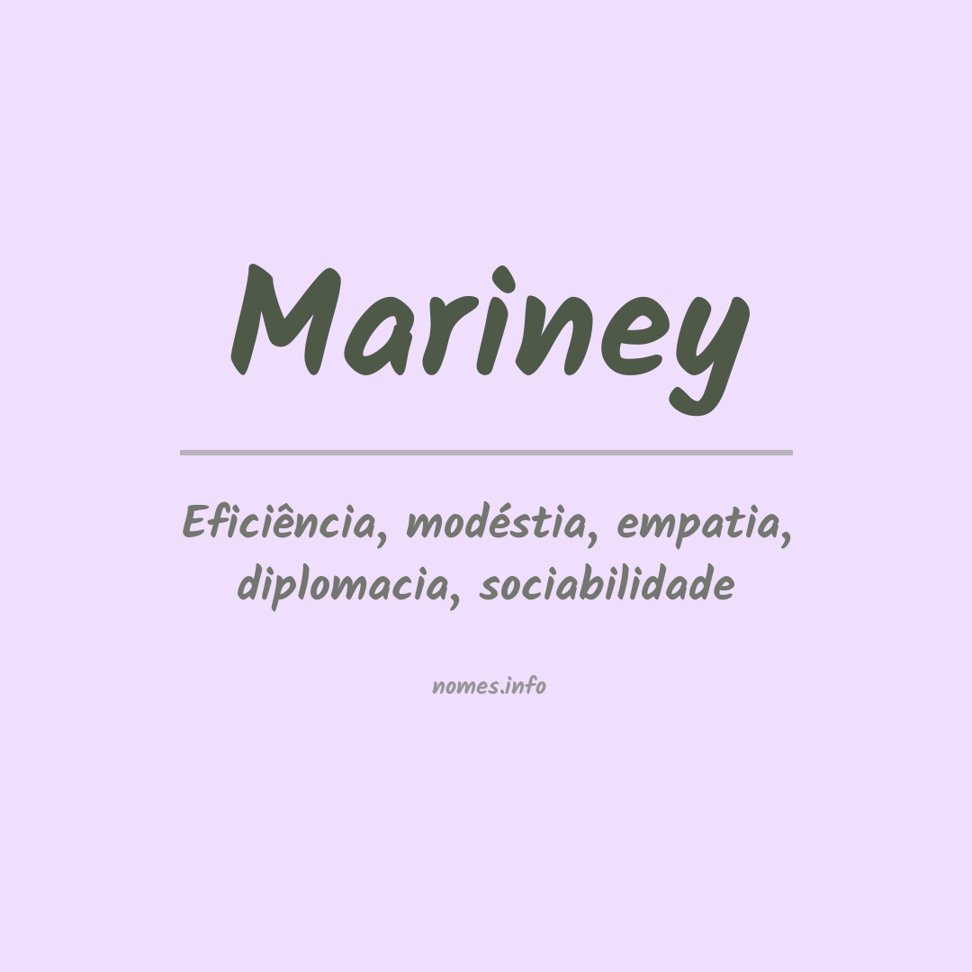 Significado do nome Mariney