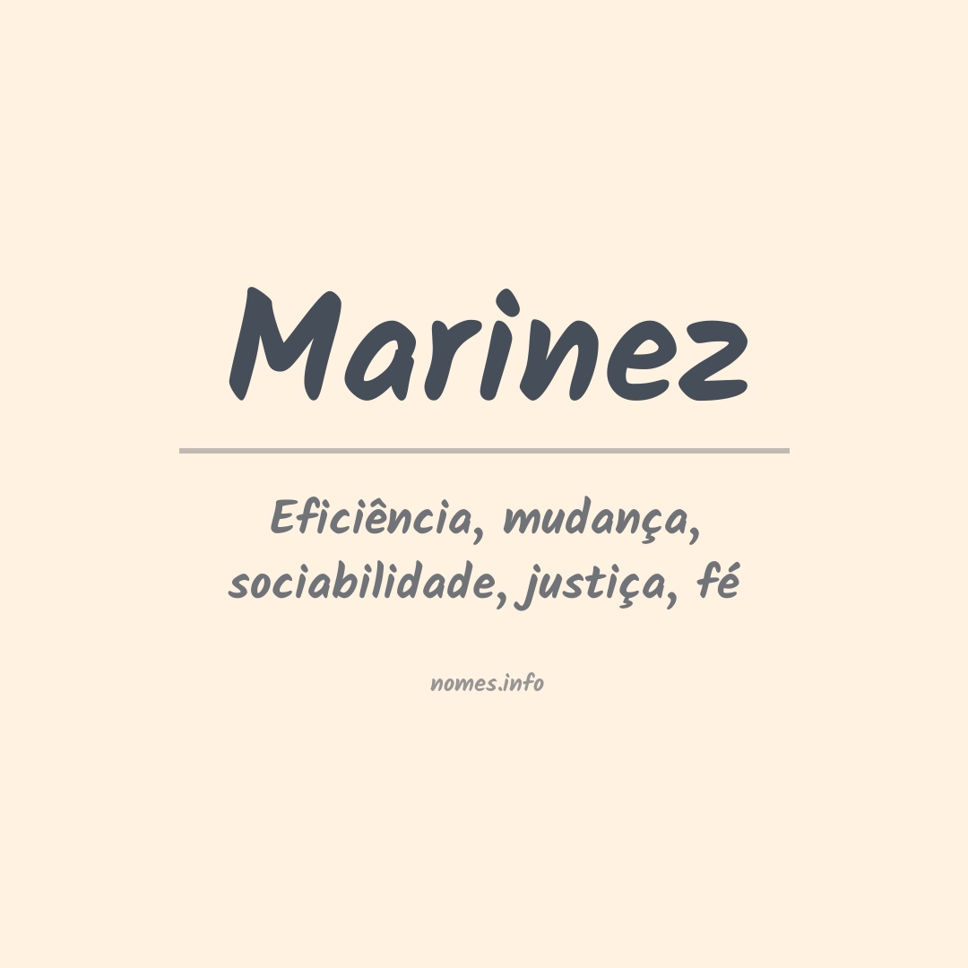 Significado do nome Marinez