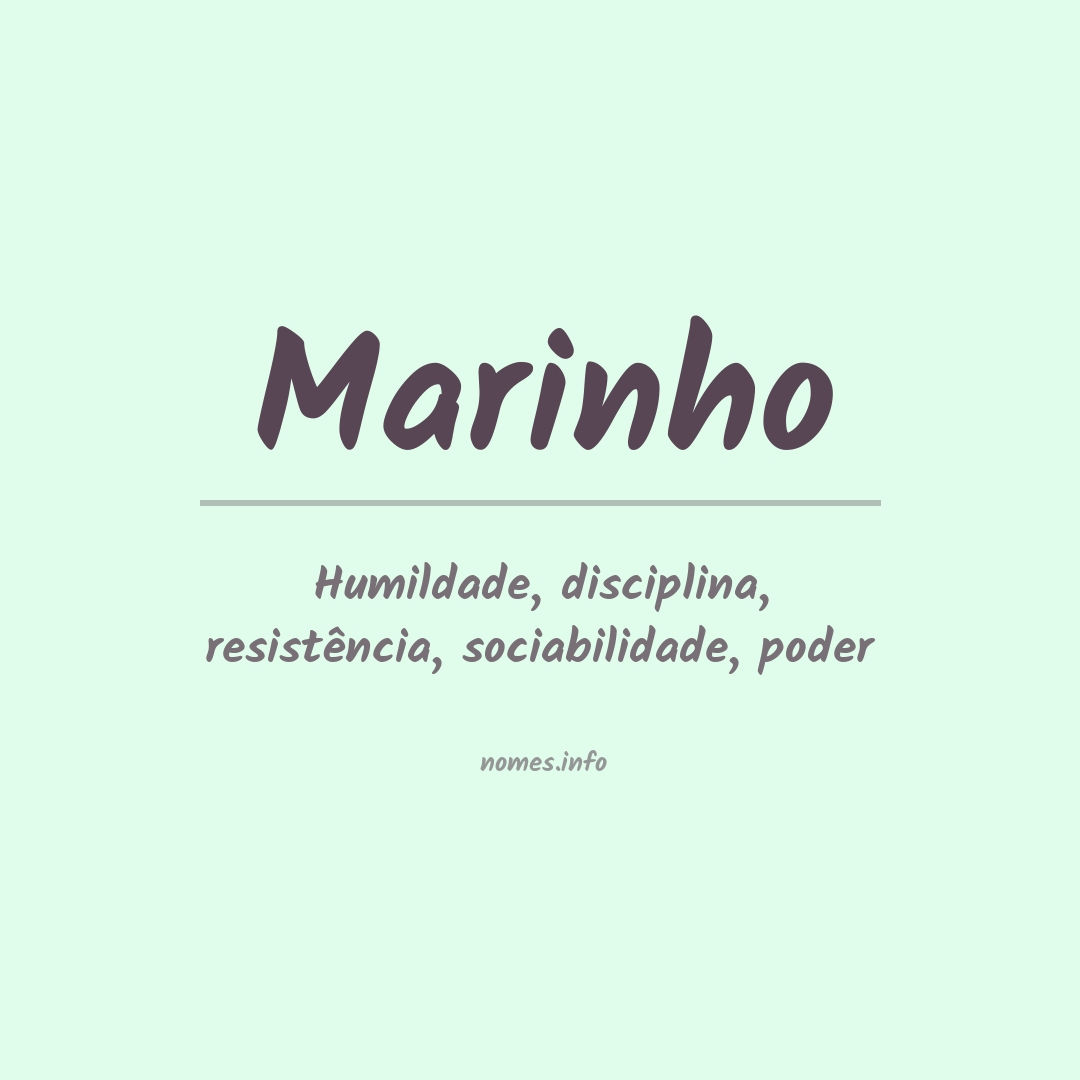 Significado do nome Marinho