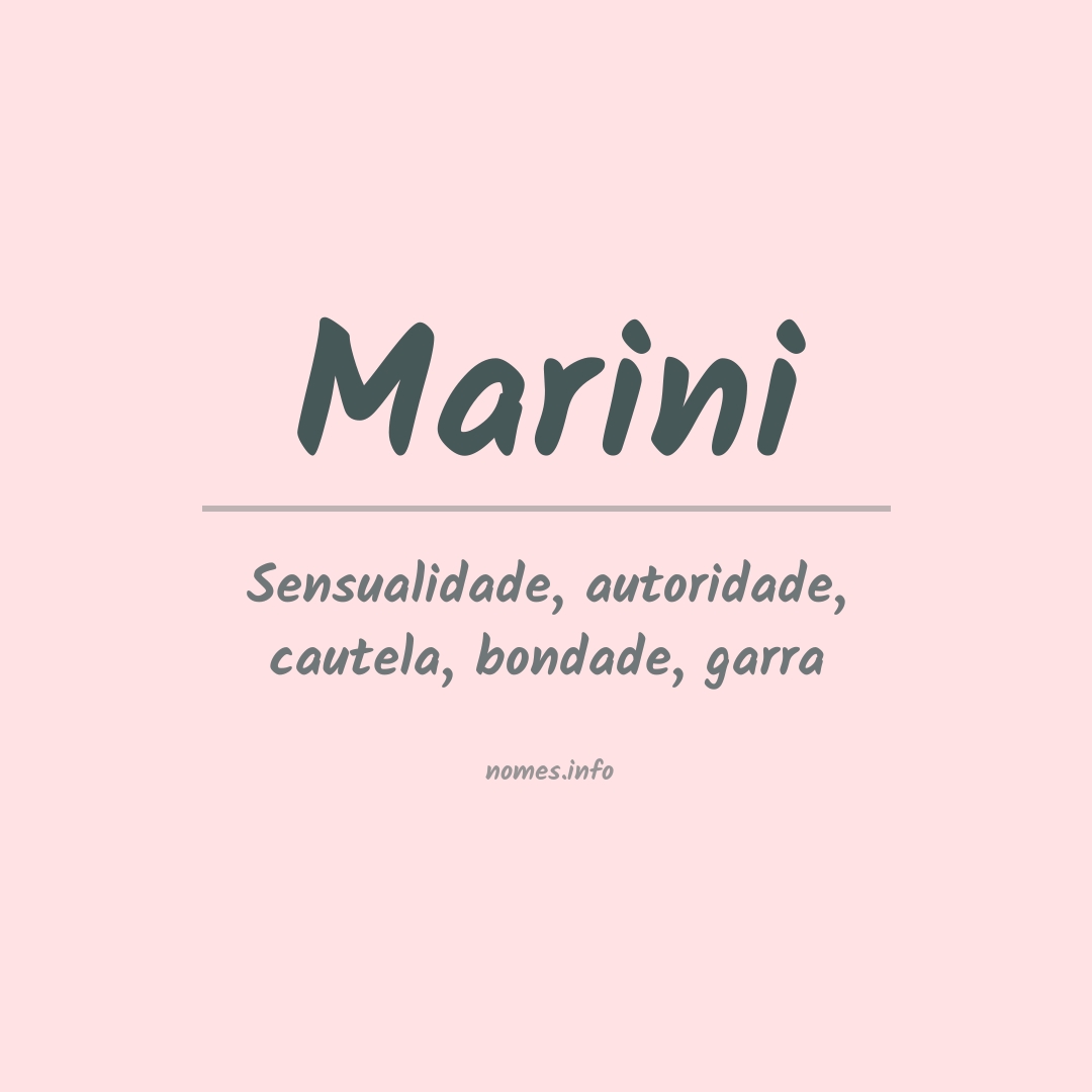 Significado do nome Marini