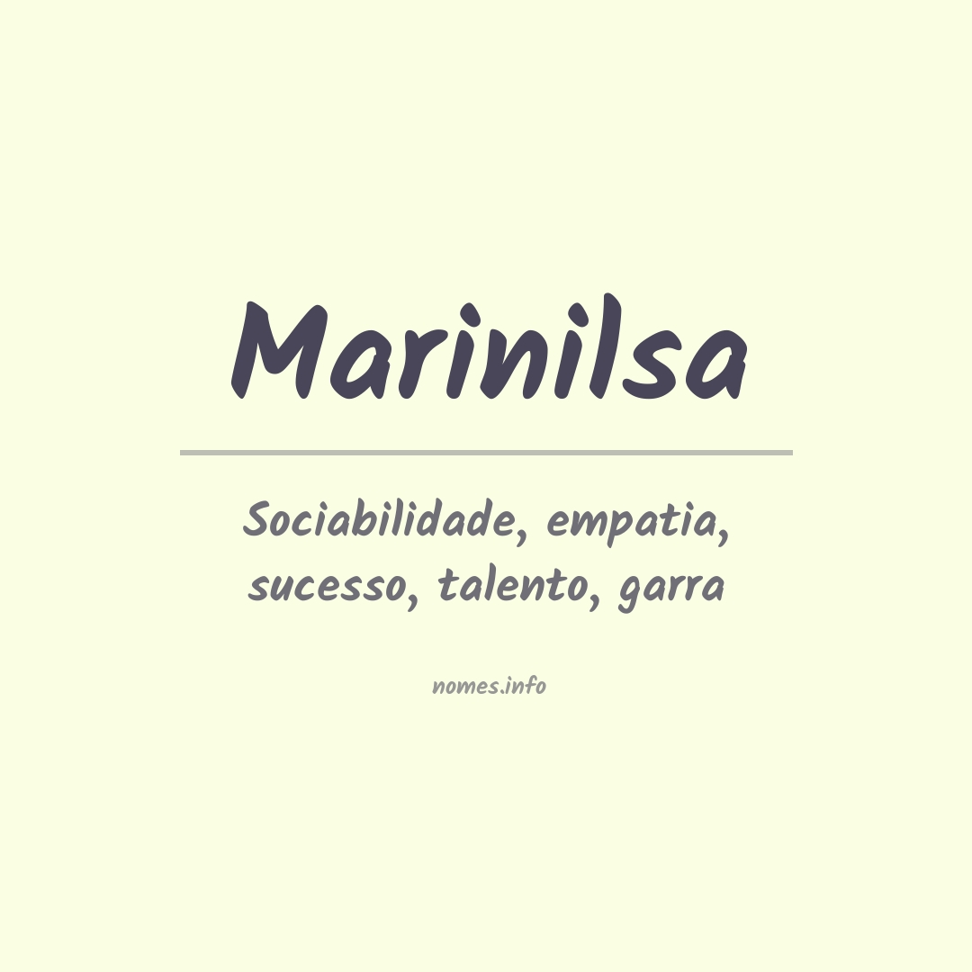 Significado do nome Marinilsa