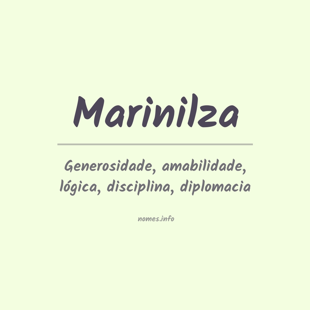 Significado do nome Marinilza