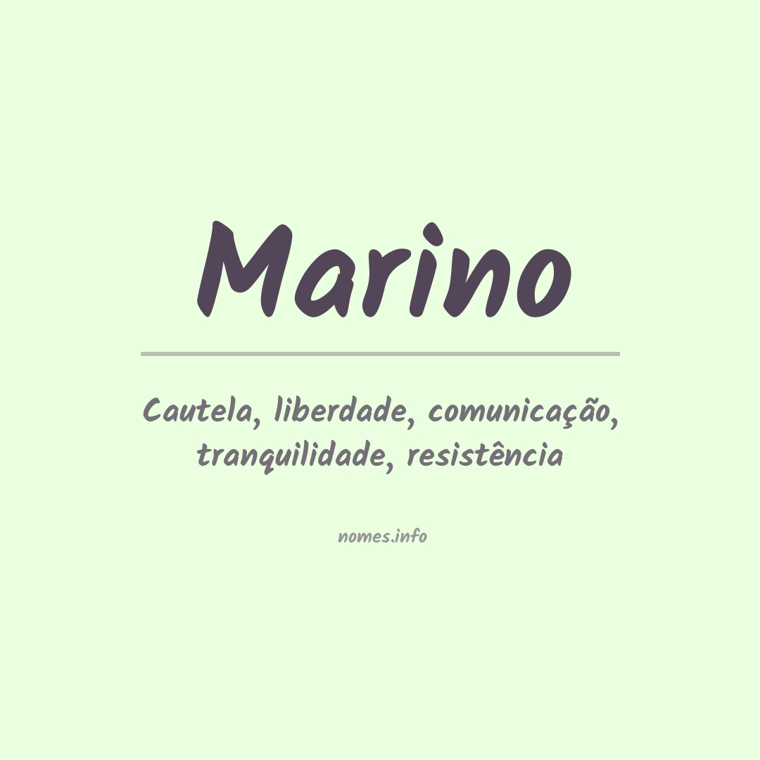 Significado do nome Marino
