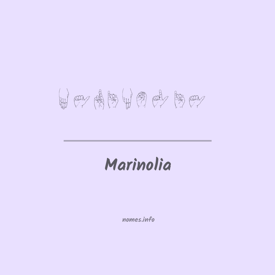 Marinolia em Libras