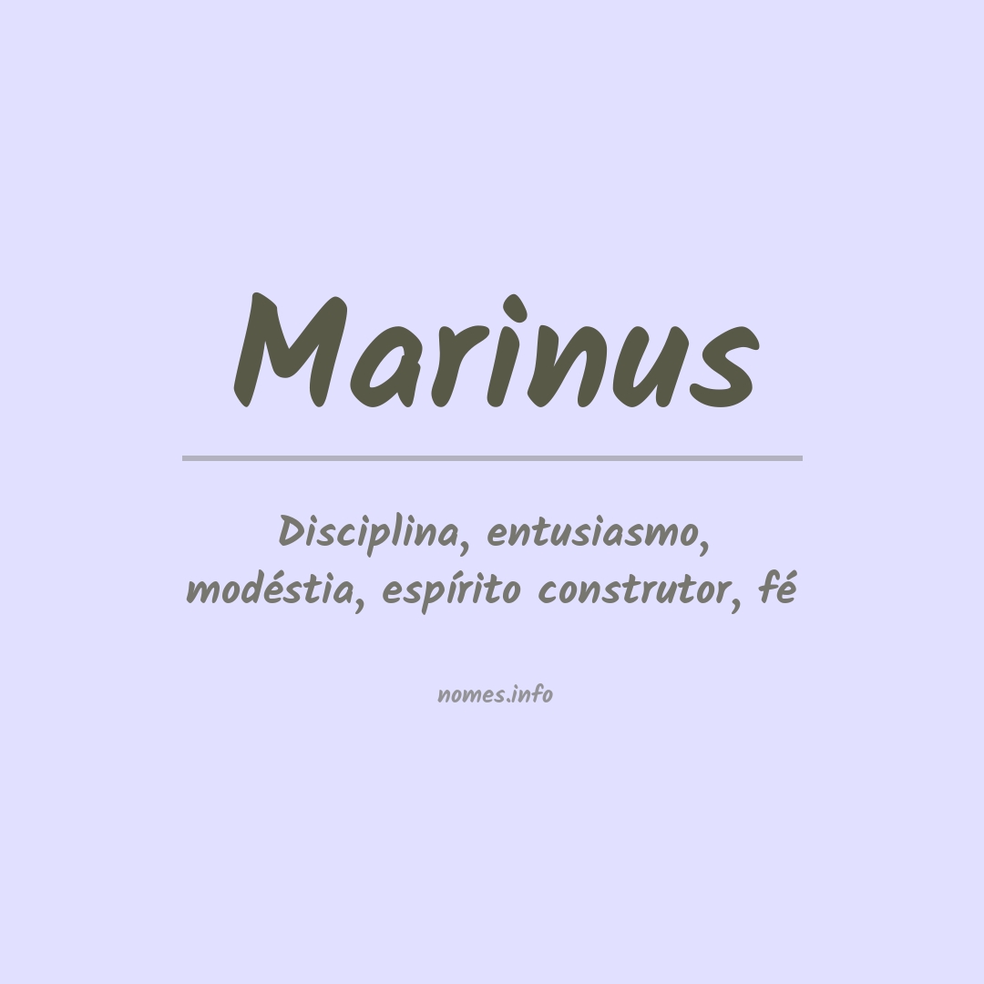 Significado do nome Marinus