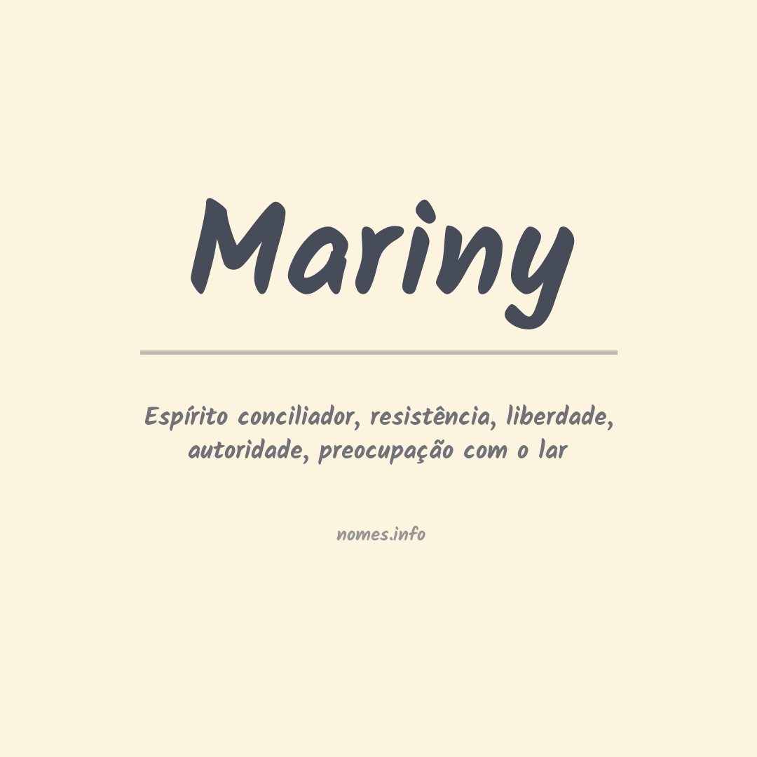 Significado do nome Mariny