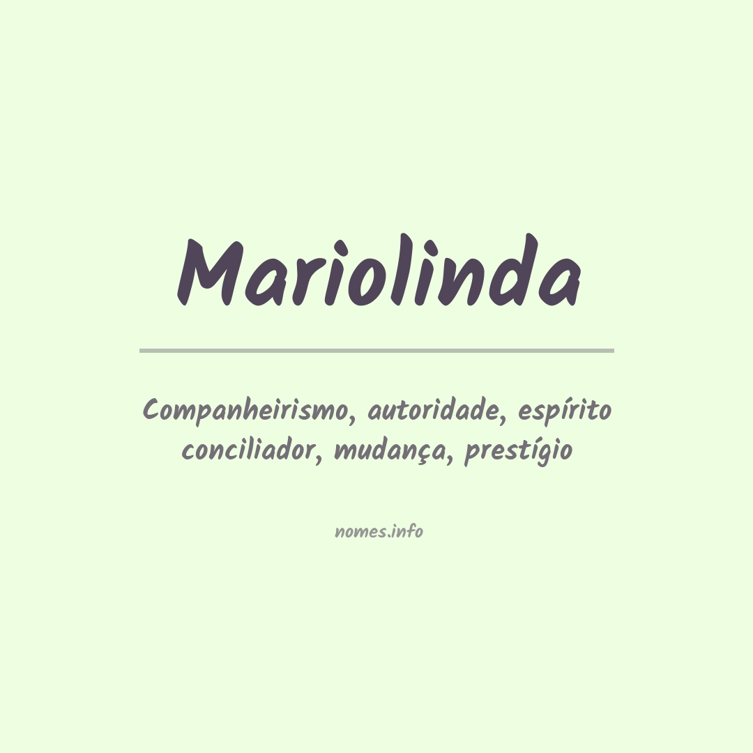 Significado do nome Mariolinda