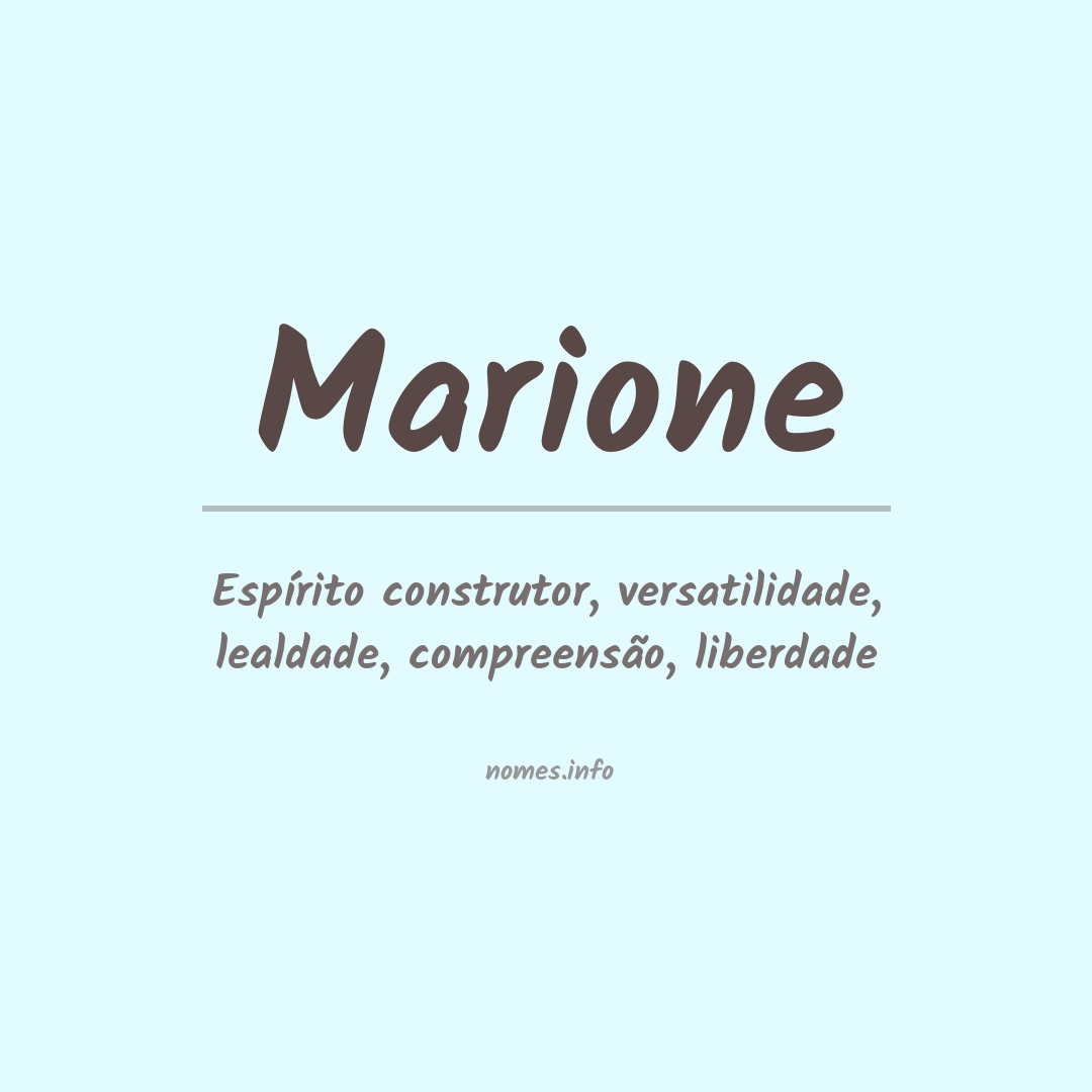 Significado do nome Marione