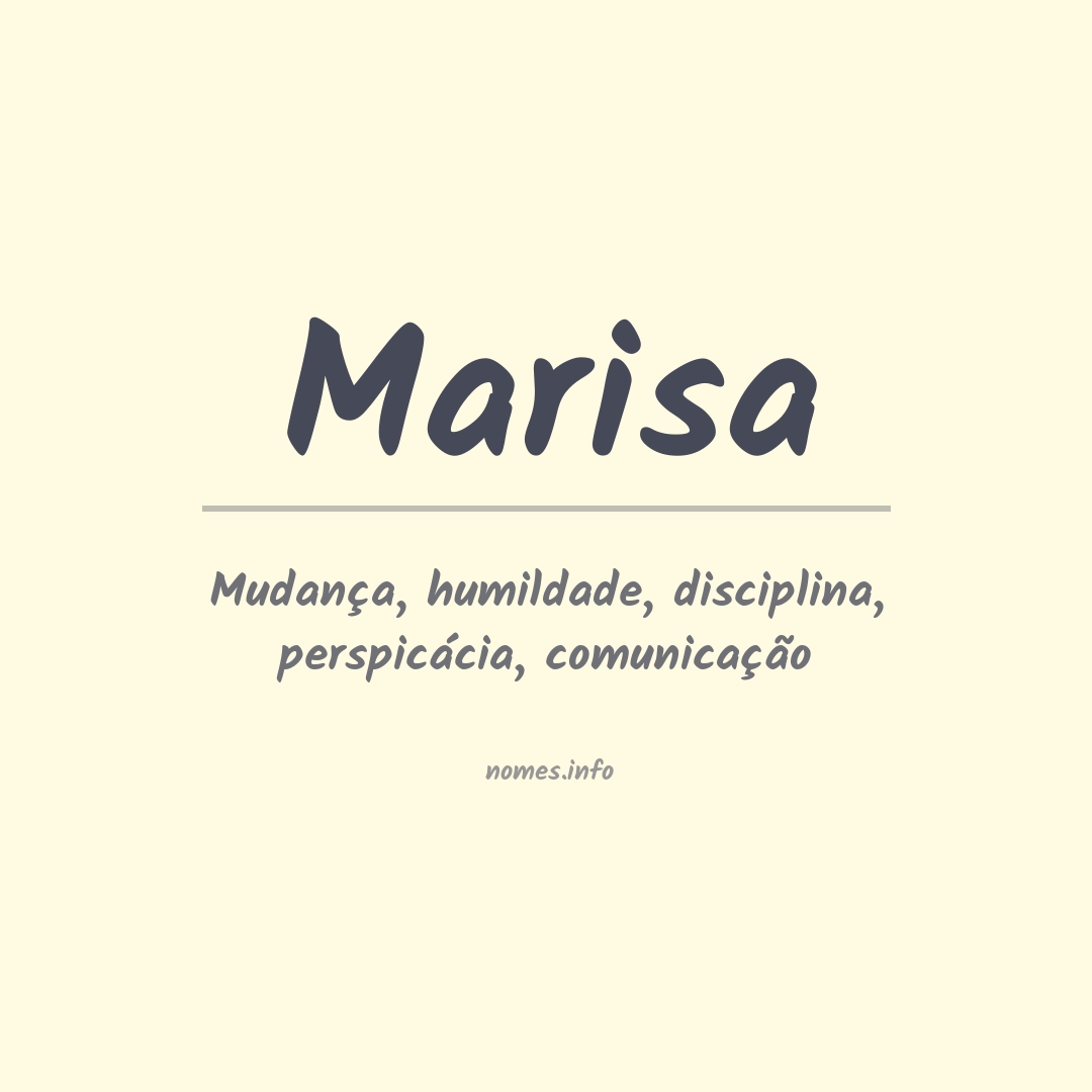 Significado do nome Marisa