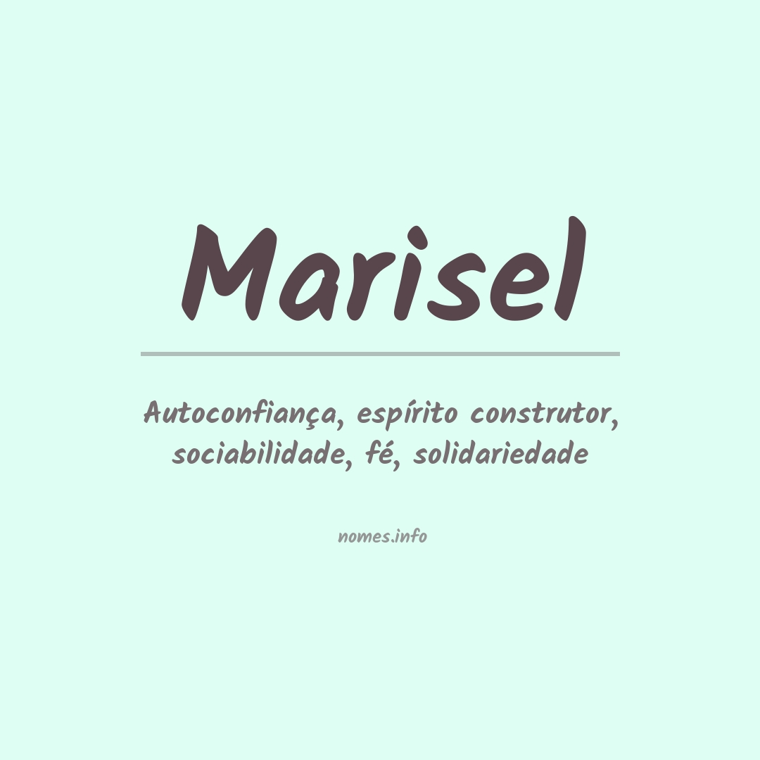 Significado do nome Marisel