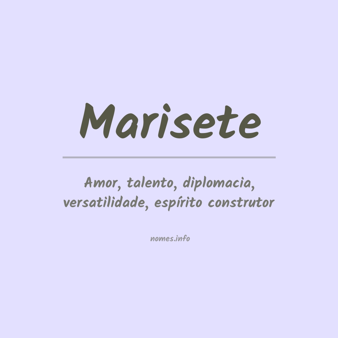 Significado do nome Marisete