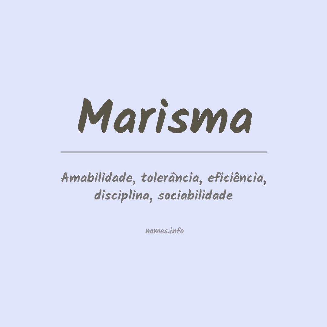 Significado do nome Marisma