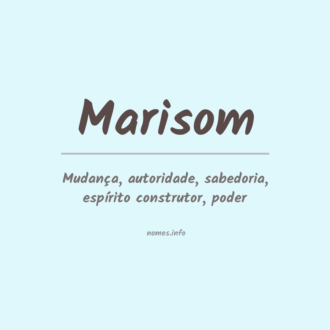 Significado do nome Marisom
