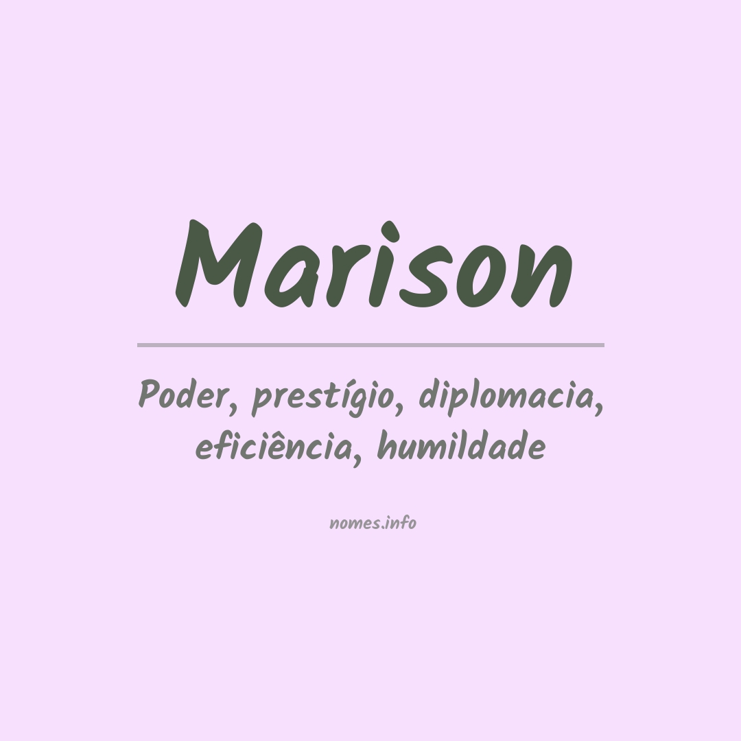 Significado do nome Marison