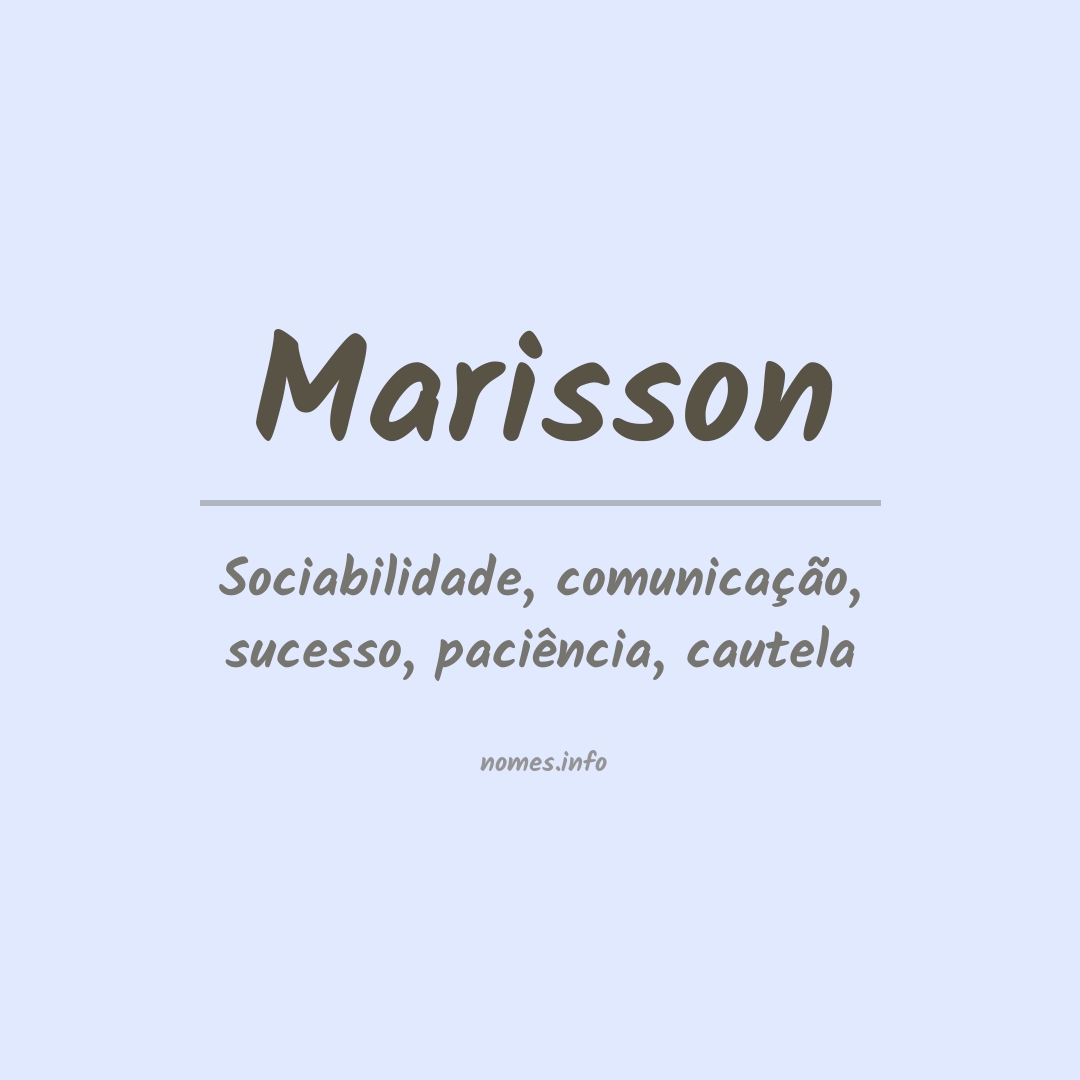 Significado do nome Marisson