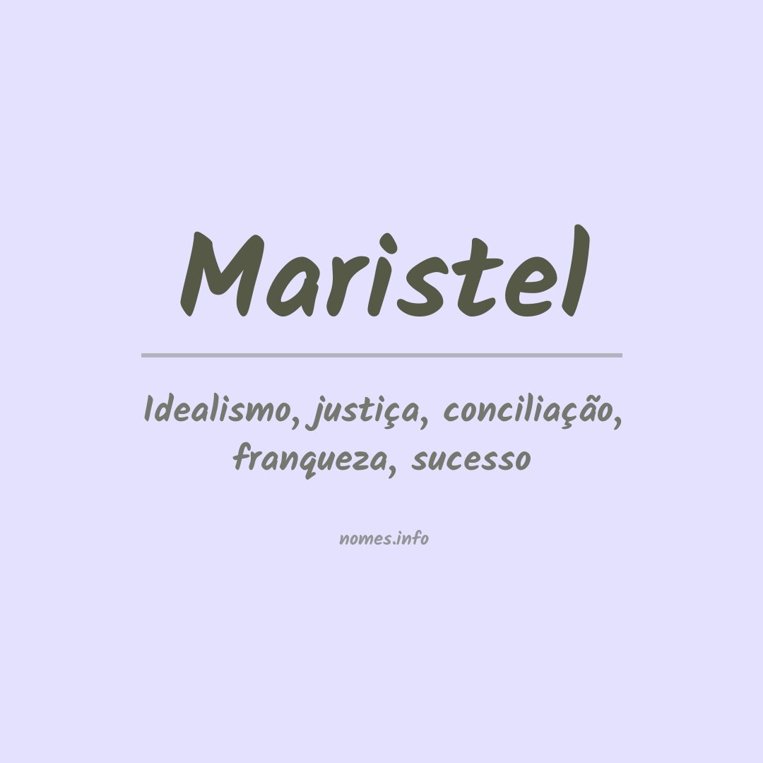 Significado do nome Maristel