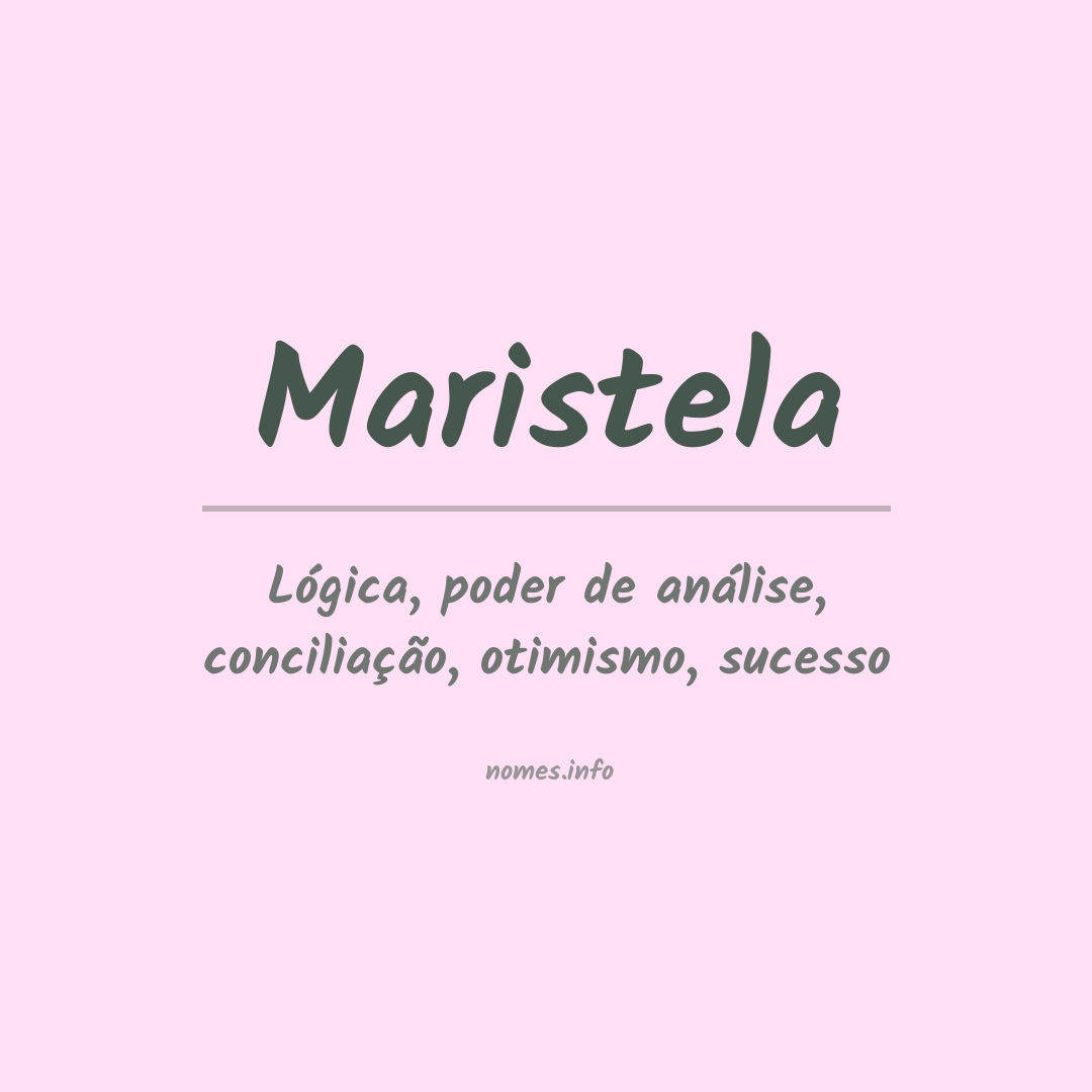 Significado do nome Maristela