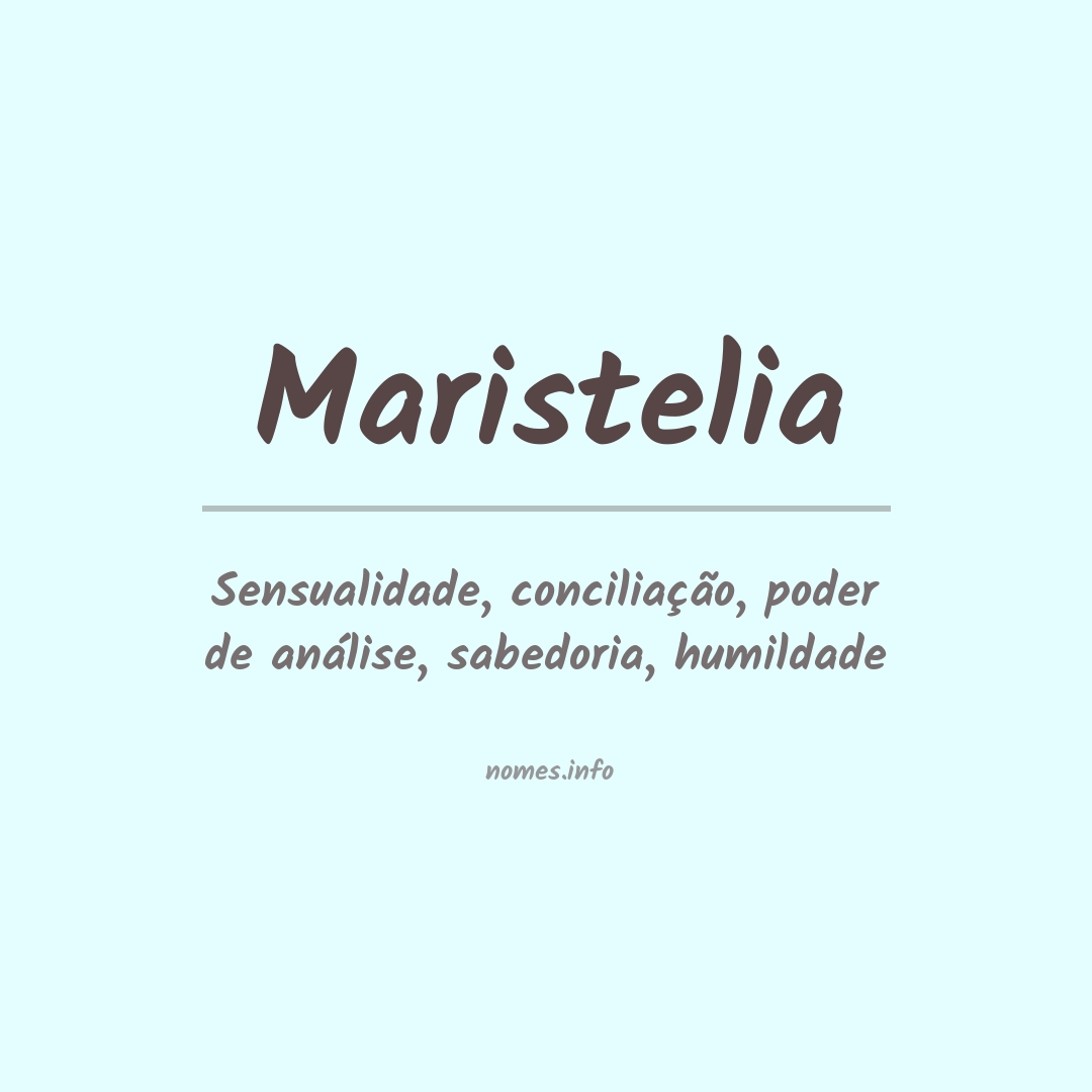 Significado do nome Maristelia