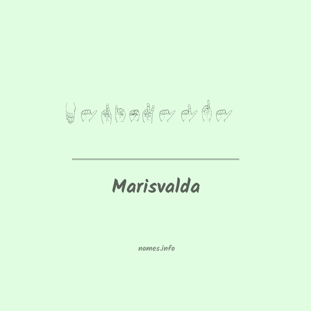 Marisvalda em Libras