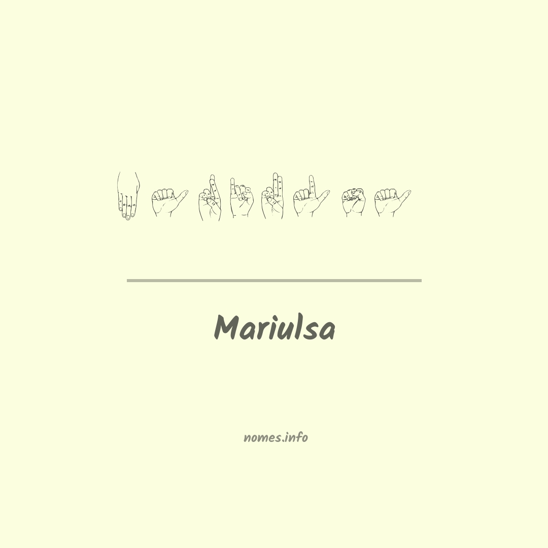 Mariulsa em Libras