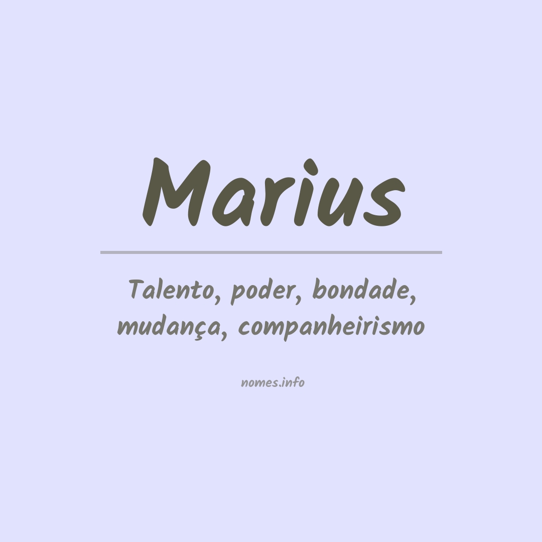 Significado do nome Marius