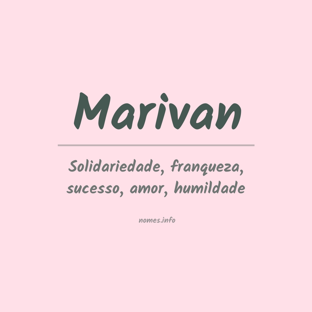 Significado do nome Marivan