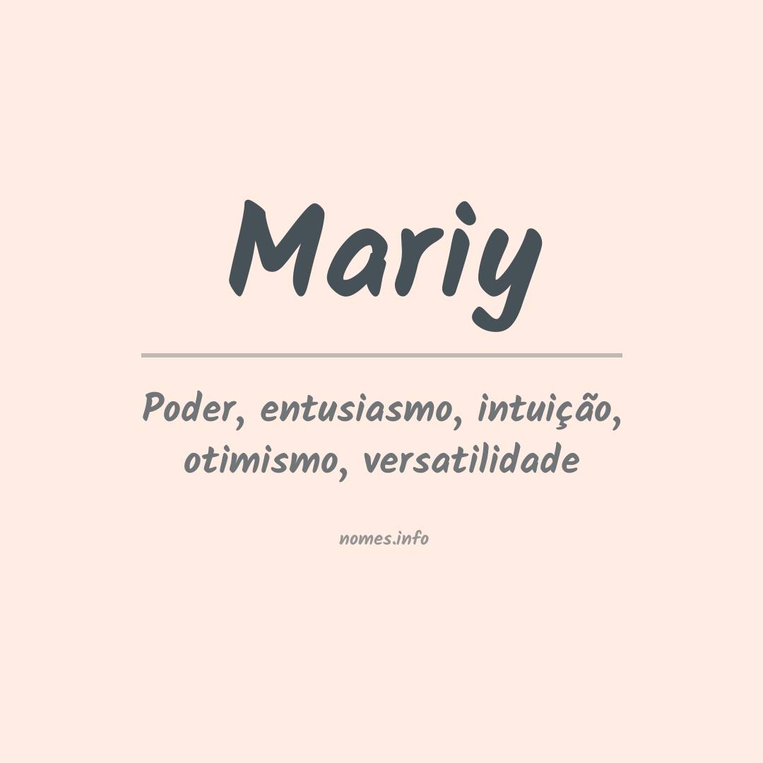 Significado do nome Mariy