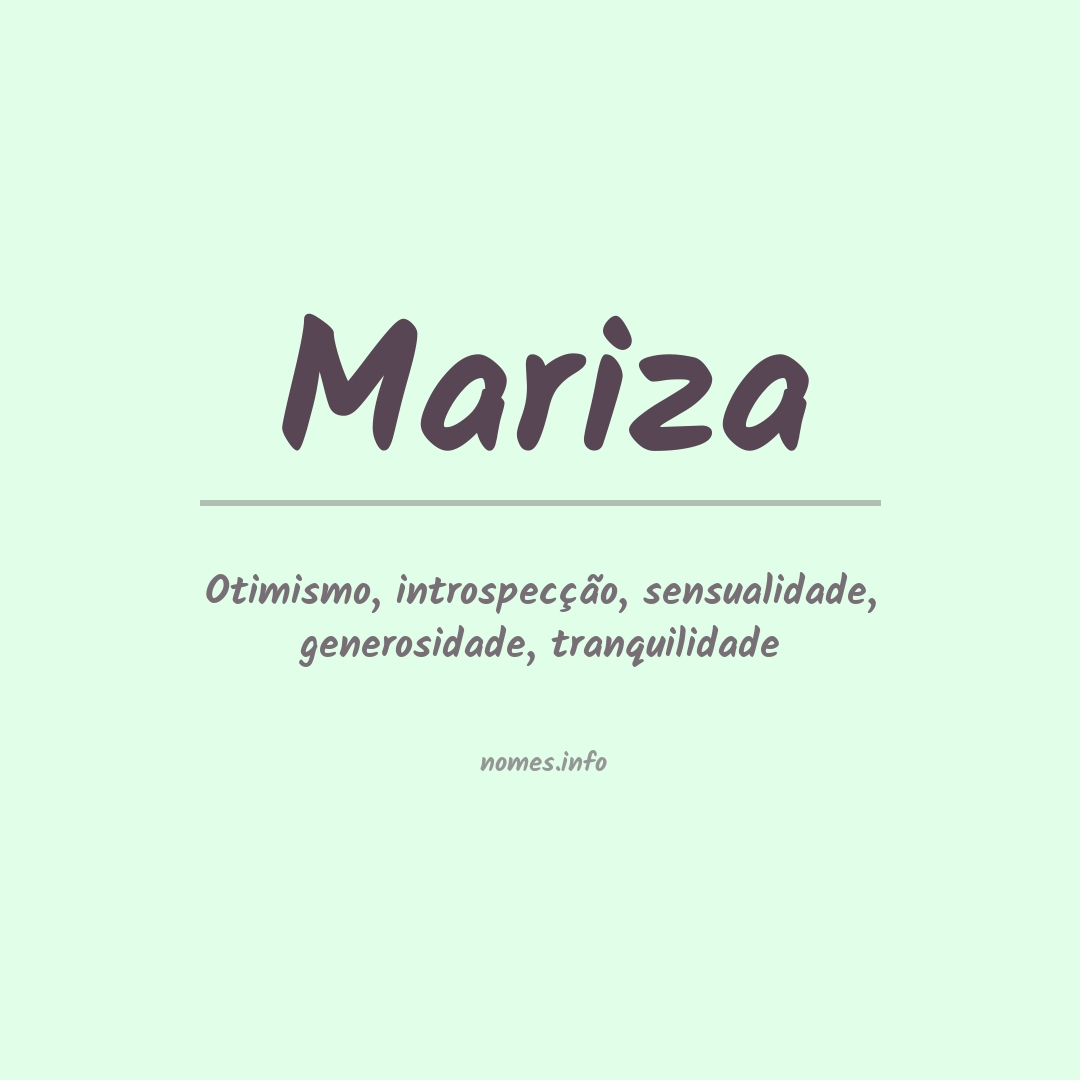 Significado do nome Mariza