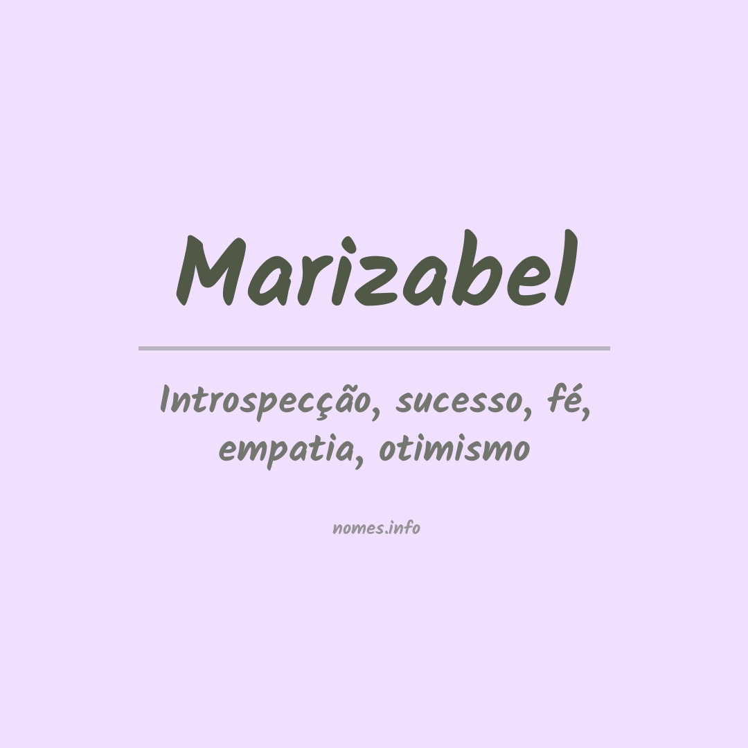 Significado do nome Marizabel