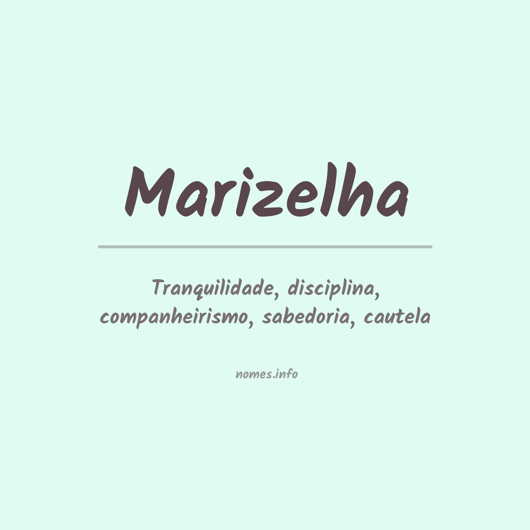 Significado do nome Marizelha