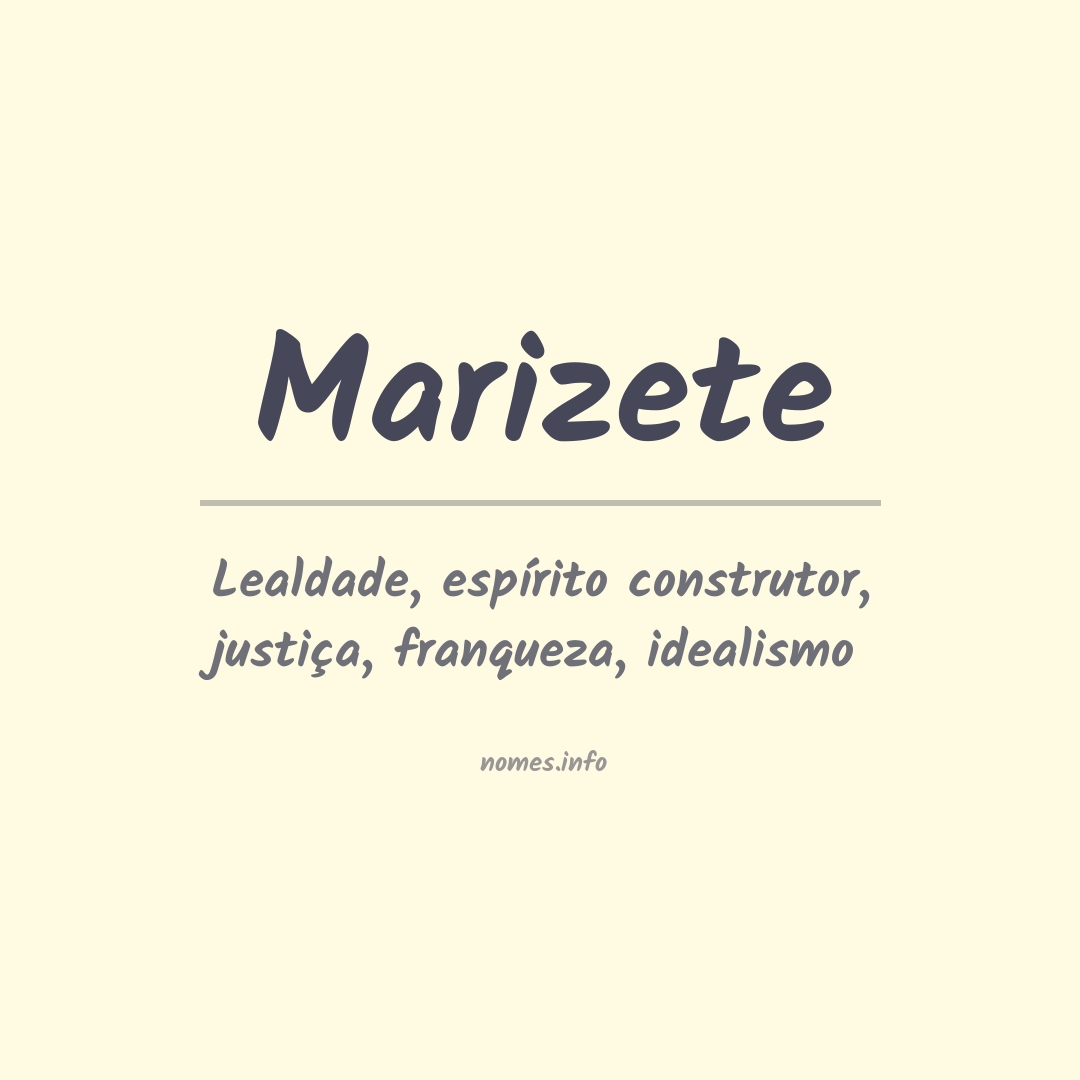 Significado do nome Marizete