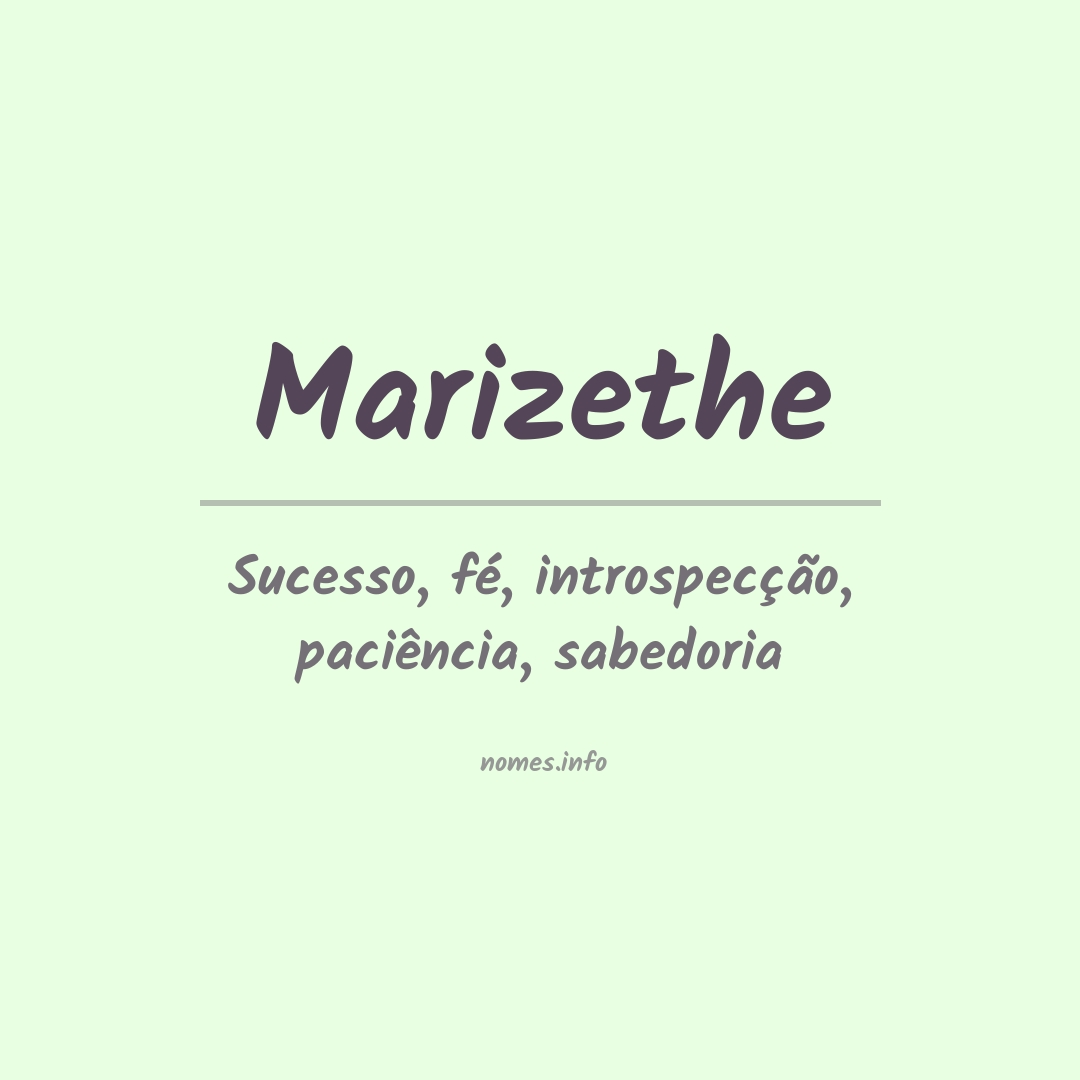 Significado do nome Marizethe