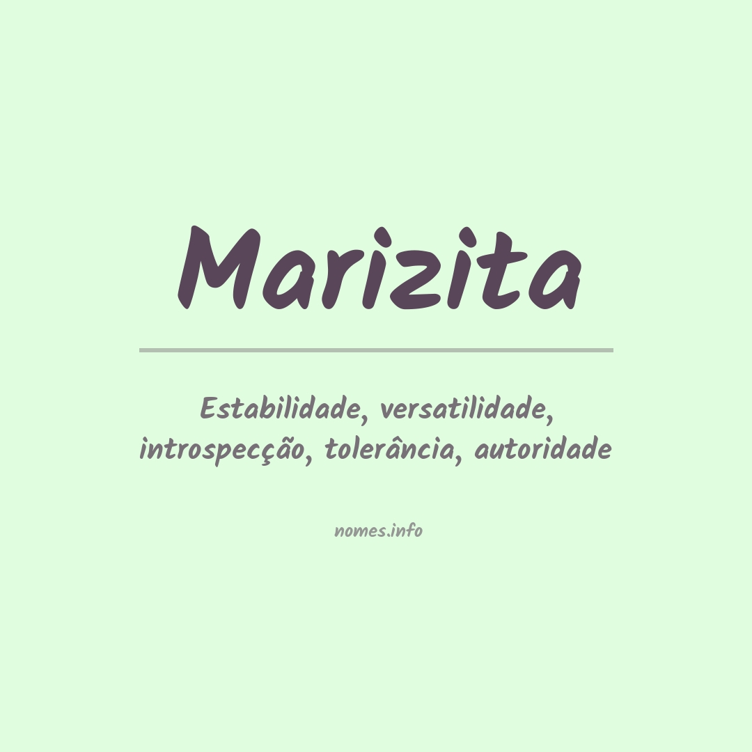 Significado do nome Marizita