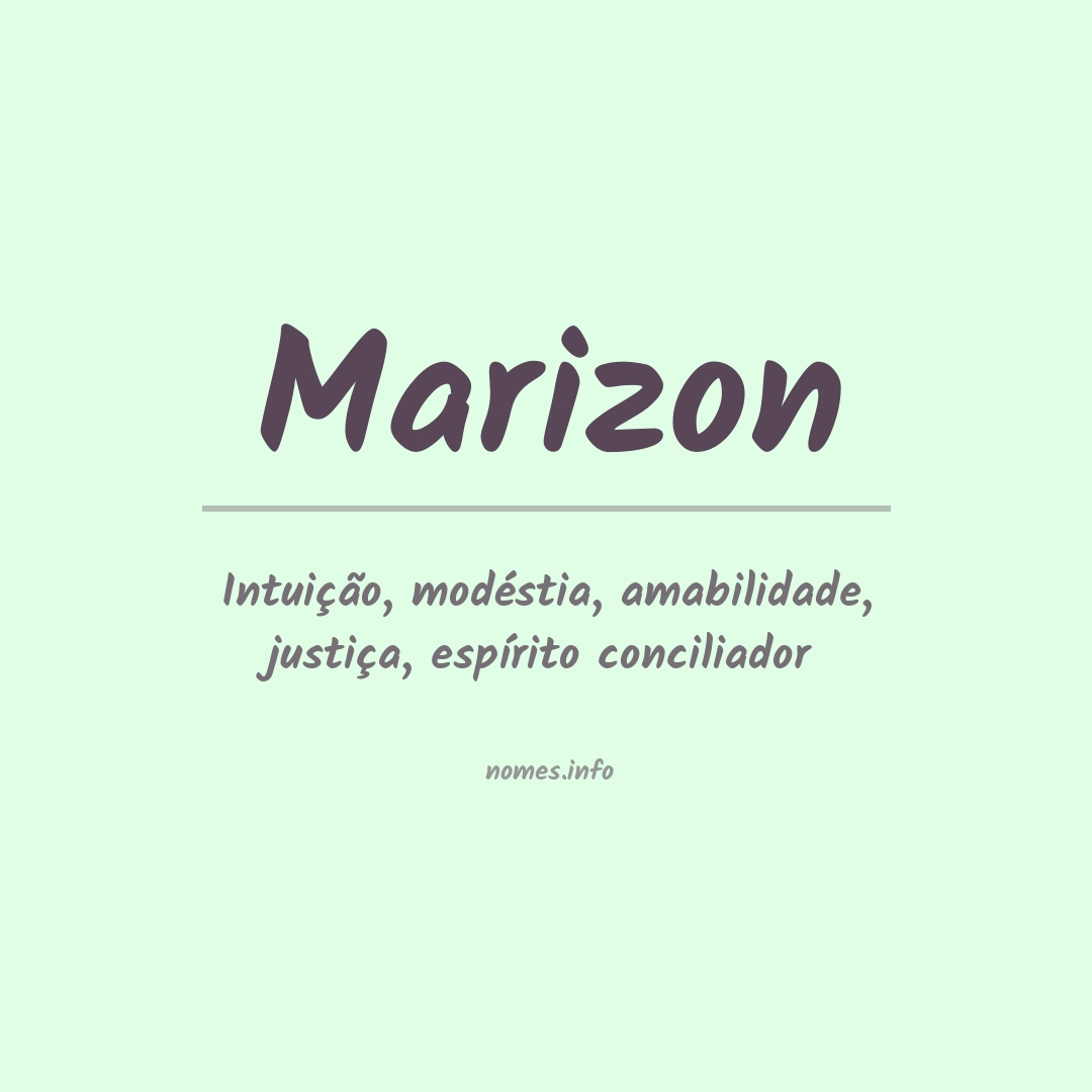 Significado do nome Marizon