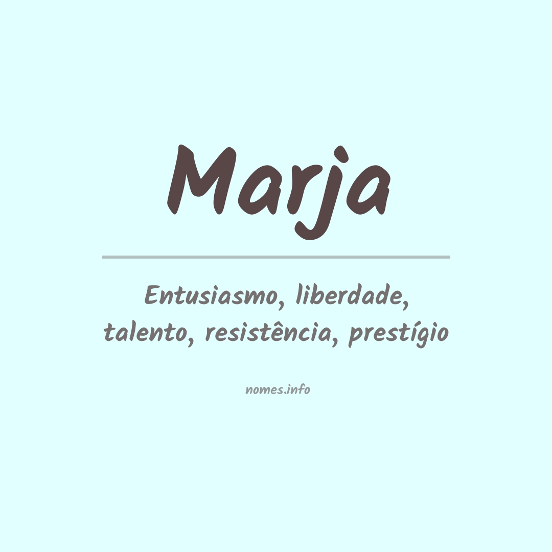 Significado do nome Marja